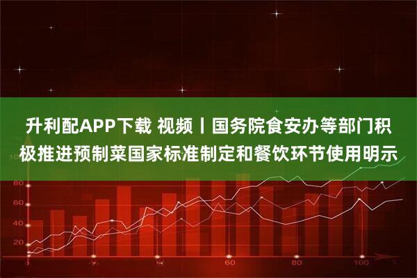 升利配APP下载 视频丨国务院食安办等部门积极推进预制菜国家标准制定和餐饮环节使用明示